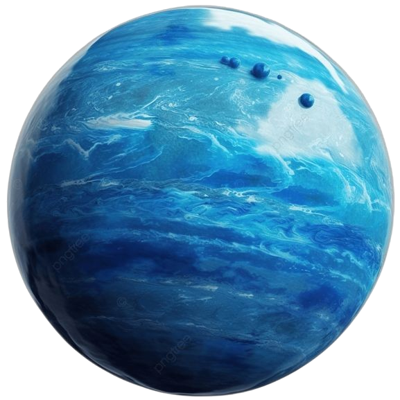 Decorative purple planet in the VR Galaxy Networks hero